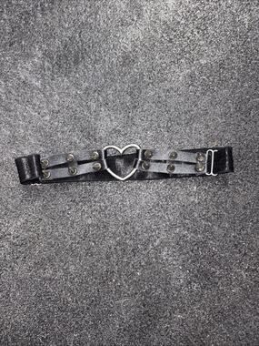 Womens Gothic Fetish Heart Choker With Spike Snap Adjustable Necklace Jewlery...